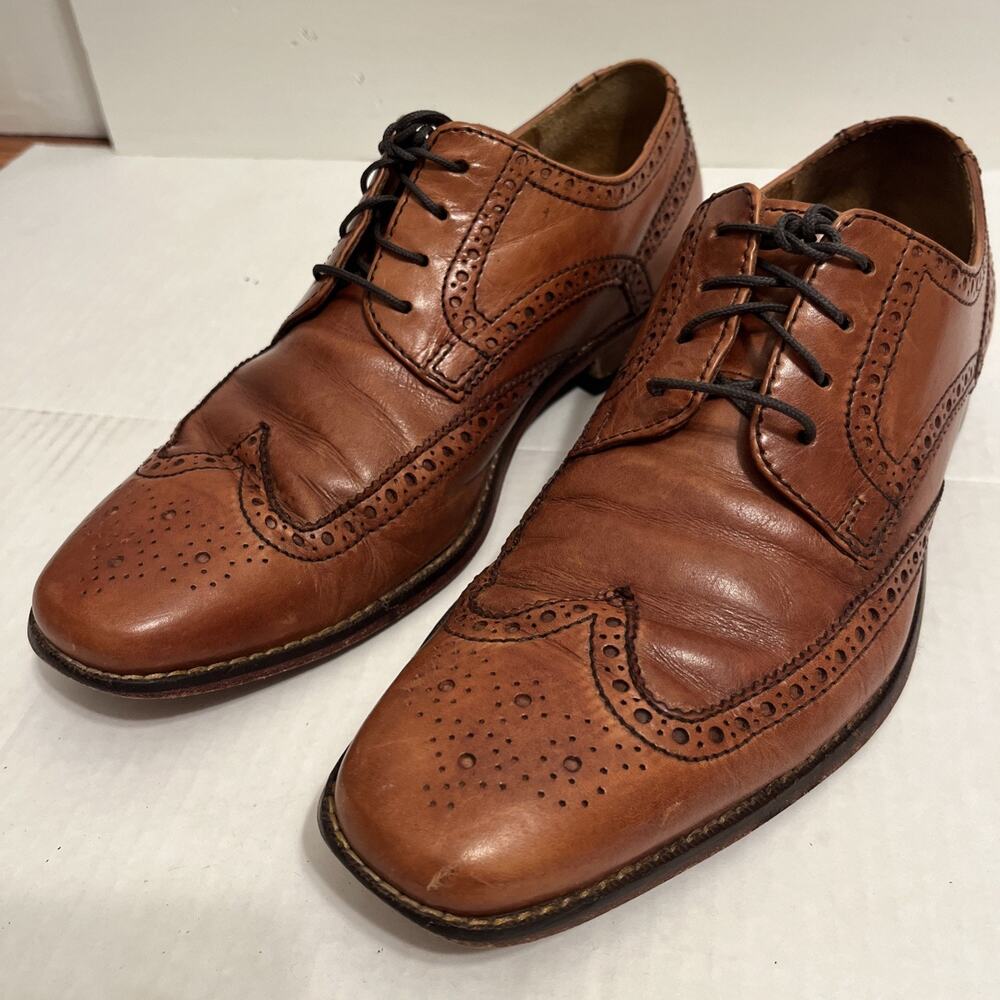 Cole Haan Giraldo Air Mens 8.5 M Wingtip Oxfords Dress Shoes Leather C09303